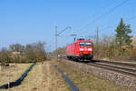 185 040 DB Cargo als Lz bei Hirschaid Richtung Nürnberg, 24.03.2021