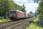 185 058-5 u.185 383-7 sind am 23.08.2023 bei Werda im Haunetal in Richtung Bebra unterwegs