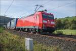 185 143-5 mit einem Walter-Zug am 11.10.2023 bei Hermannspiegel