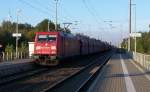 185 224-3 vor einem Kohlezug am 23.09.2007 in Richtung LBT in LBGK.