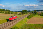 185 360 DB Cargo als Lokzug bei Siegelsdorf Richtung Würzburg, 01.09.2021