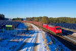 185 289 DB Cargo und 185 044 DB Cargo mit einem Erzzug bei Parsberg Richtung Regensburg, 14.01.2021