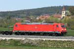 185 231 mit der Kirche von Bubenheim am 24.4.26.