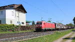 DB 185 156-7 mit einem G�terzug Richtung Fulda, am 26.05.2026 in Ludwigsau-Friedlos.