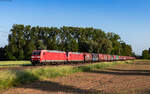 185 127 und 185 106 im Schlepp mit dem EZ 45014 (Maroggia-Melano - Mannheim Rbf) bei Riegel 27.5.26