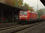 185 051-0 mit einem Güterzug in Linz.20.10.07