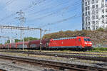 DB Lok 185 119-5 durchf�hrt am 16.07.2026 den Bahnhof Pratteln.