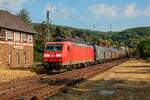 DB 185 038-7 mit G�terzug in Oberwinter, Juli 2026.