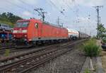 Vom Parkplatz wurde am 17 Juli 2026 DBC 185 192 mit ein Mischguterzug bein Verlassen des Rbfs K�ln-Gremberg  fotografiert.