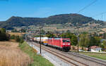 185 126 und 185 111 mit dem 45003 (Mannheim Rbf - Chiasso SM) bei Frick 4.9.26