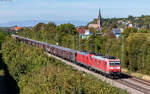 185 125 und 185 088 mit dem GAG 48603 (Limburg - Chiasso SM) bei Tenningen 23.9.26