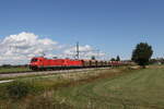 185 357 und 185 210 waren mit einem  Erzzug  am 1. September 2026 bei �bersee am Chiemsee in Richtung M�nchen unterwegs.
