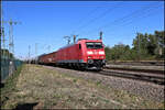 Mannheim - Friedrichsfeld am 23.09.2026: DB 185063-5 verl��t Mannheim um 11.05 Uhr mit einem gemischten G�terzug in Richtung Schwetzingen.