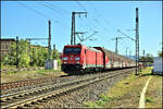 Mannheim - Friedrichsfeld am 23.09.2026: DB 185f347-2 f�hrt mit einem Auto Transport Zug aus Richtung Heidelberg um 11.55 Uhr in Mannheim ein.