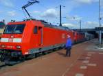 Frühjahr 2004  185 027 mit BR 181 vor EC 57 von Metz nach Frankfurt/M.