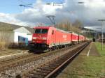 185 257-3 mit einem Gterzug in Vallendar/Rhein.21.3.08