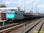 185 575-8 (HGK) mit leeren Autotransportwagen. Solingen Hbf. 29.03.2008.