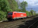 RAILION 185 190-6 mit leeren Rungenwagen in Richtung Wanne Eickel unterwegs.(30.04.2008)