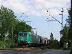 185 550-1 R4C mit einem Getreidezug am Km 28,190 am 07.05.08