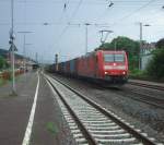 185 019 mit Containerzug am 7.6.2008 durch Kreiensen -> Freden