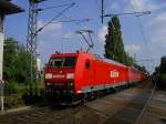 Railion 185 169-0 mit Abgebgelter 140 und gemischten GZ in Bochum Nokia.(05.07.2008)