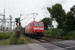 185 054-4 mit dem CSQ 48931 am Km 28,190 in Dsseldorf am 07.07.2008