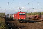 185 309-2 mit Containerzug in Rath am 01.10.08