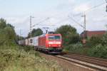 185 072-6 mit Containerzug --> HLI am 02.10.08 (SchnesGre an den netten Tf !)