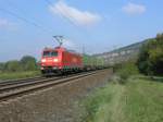 185 186 zieht Containerzug bei Thngersheim.27.09.08