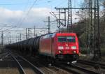 185 362-1 rollt am 1.04.09 mit einem fetten ler durch Hamburg-Harburg Richtung Hohe Schaar.