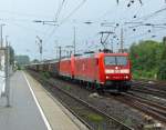 185 065-0 mit noch einer weiteren 185 bei der Durchfahrt in Dsseldorf-Rath 25.7.2009