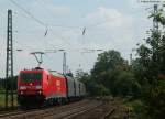 185 306-8 mit Coilwagen -> Norden am km 59,9 14.8.09
