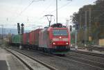 185 142 (Edelwei)mit TEC 40196 Castelguelfo (I) - Maschen Rbf, am 8.11.2009 in Kreiensen