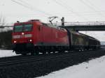 185 047-8 mit Gz, zwischen Gemnden (Main) und Karlstadt (Main), am 03.02.2010