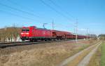 185 049 war auch am 27.02.2010 mit Anhang  auf der Westbahn bei Oftering zu sehen.
