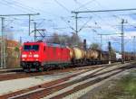 185 341-5 zieht eine GZ in Richtung Mnchen Ost durch Zorneding am 27.03.2010