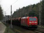 185 188-0 mit einem kurzen beladenen Schttgutzug Richtung Berlin am 13.04.