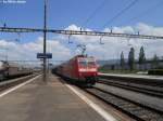 BR 185 141-9 und 185 131-0 am 21.5.2010 bei der Durchfahrt in Rotkreuz.