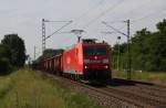 185 186 mit Gz in Richtung Mannheim.Am 09.06.10 in Lampertheim.