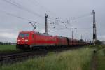 185 372-0 + 185 385-2 mit einem Kohlezug in Sechtem am 19.06.2010