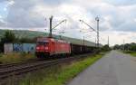 Die 185 247 kommt von Nrnberg her mit ihrem Gz in Richtung Lichtenfels. Hier kurz vor Zapfendorf am 09.08.2010.