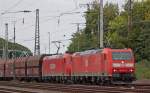 185 151-8 und 185 192-2 mit einem Gterzug bei der Durchfahrt in Kln-West, 5.8.10