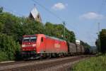 185 196-3 mit einem EuroCargoLux Gterzug bei der Durchfahrt durch Bonn-Oberkassel am 26.06.10 