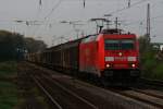 185 257-3 mit einem Schiebewandzug in in Hilden am 07.10.2010