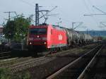 185 176 zog am 23.04.11 einen gemischten Gterzug durch Himmelstadt Richtung Gemnden.