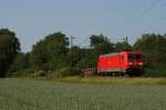 185 343-1 mit einem Stahlrhrenzug in Ratingen am 01.06.2011