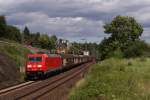 185 346-4 mit einem Schiebewandzug in Leutesdorf am 18.06.2011