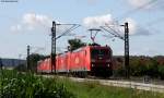 185 189-8;294-6;249-0;152 090-7 und 155 213-2 als Tfzf bei Himmelstadt 24.6.11