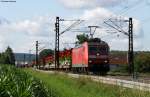 185 147-6 mit einem gemischten Gterzug bei Himmelstadt 24.6.11