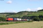 185 064-3 mit einem KLV bei Himmelstadt 24.6.11